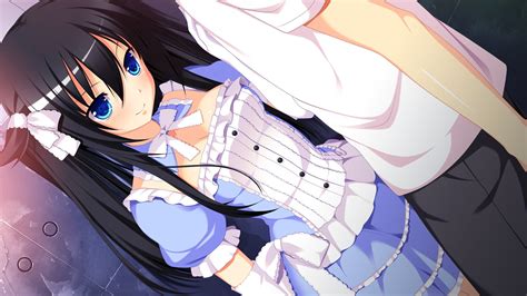 Dress Blue Eyes Visual Novels Game Cg Anime Girls Black Hair Gensou No Idea