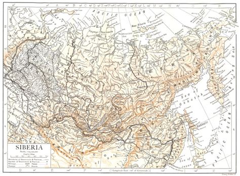 Russia Siberia Russia In Asia 1910 Old Antique Vintage Map Plan Chart