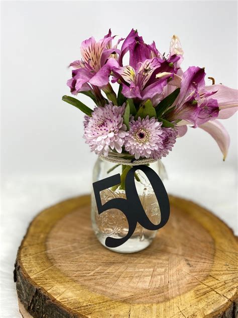 50th Birthday Centerpiece Glitter 50th Birthday Decoration Etsy