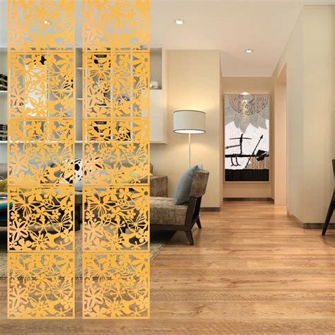 Hanging Room Divider Panel Bird Flower Pvc Panel Screen Partitions
