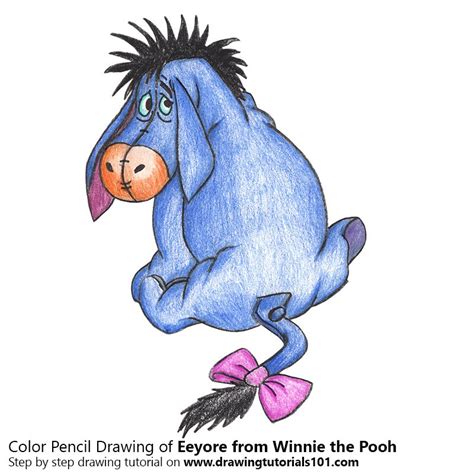 Winnie the pooh baby pooh bear illustration art print | etsy. Eeyore from Winnie the Pooh Colored Pencils - Drawing ...