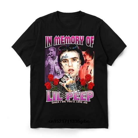 In Memory Of Lil Peep Men T Black Shirt The Peep Show Inspired By Lil
