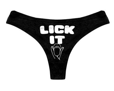 Lick It Panties Lick Me Panty Womens Thong Panties Etsy