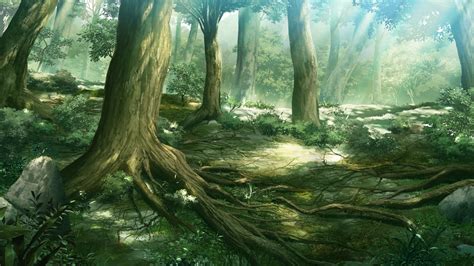 29 Anime Forest Scenery Wallpaper Anime Wallpaper