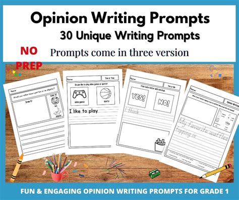 Opinion Writing Unit Third Grade Opinion Writing Prompts Worksheets