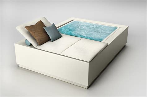 Quadrat Pool Relax By Zucchetti Kos Archello Hot Tub Outdoor Pool Lounger Hot Tub Designs