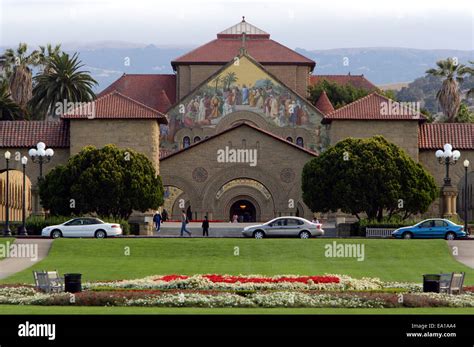 Main Entrance Of Stanford University In Palo Alto California Usa