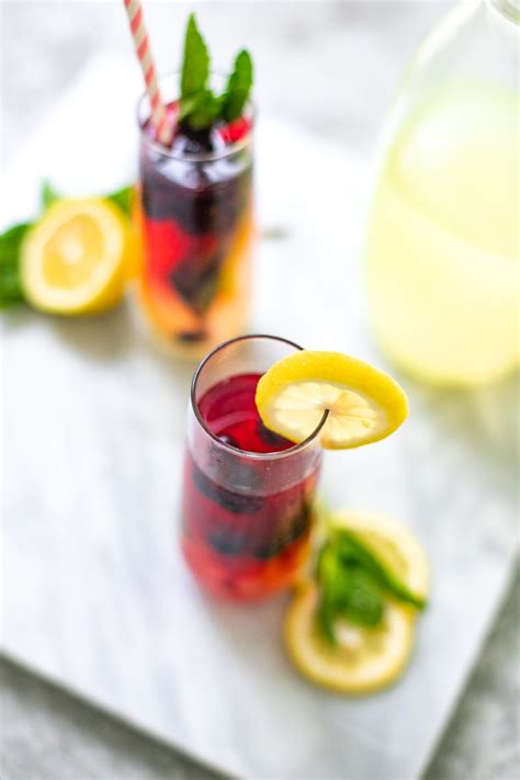 Minty Blueberry Lemonade Summer Mocktail Spritzer And Other