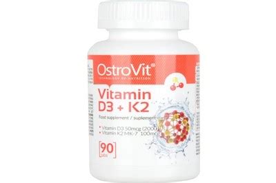 OSTROVIT Vitamin D3 K2 MK 7 90 Tabs ZDROWIE 6601057374 Oficjalne