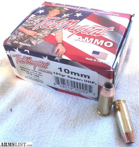 Armslist For Sale Ati Ted Nugent Ammo 10mm Auto 180gr Speer Uhp 20 Pack