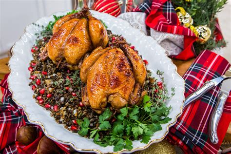 Season with salt, paprika and pepper. Recipe - Pomegranate-Glazed Cornish Game Hens With Wild ...