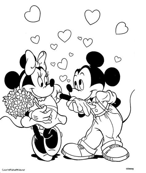 Explore the world of disney with these free mickey mouse and friends coloring pages for kids. mickey mouse and minnie mouse coloring pages 615×731 ...