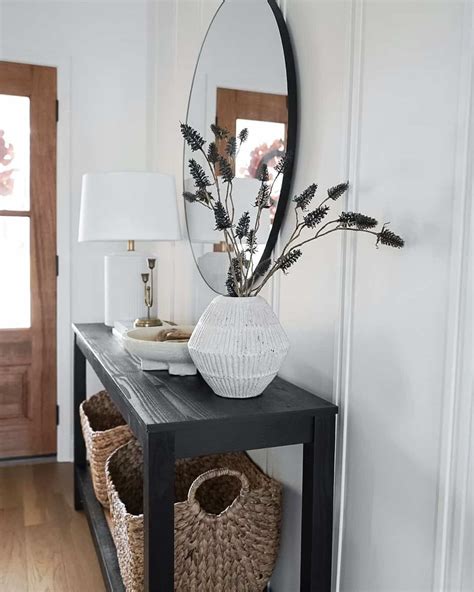 Black Wood Farmhouse Entryway Table Soul And Lane
