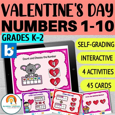 Valentines Day Math Activities Valentines Day Numbers Kindergarten Math