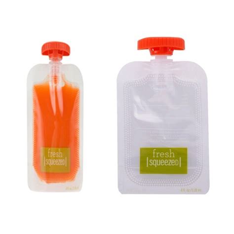 10pcs Single Use Food Pouch Packaging Squeeze Pouch Plastic Smoothie