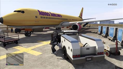 Exclusive Grand Theft Auto V Commercial Jumbo Jet Airliner Gameplay
