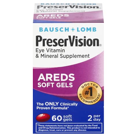 Save On Bausch Lomb PreserVision Eye Vitamin Mineral Supplement AREDs Softgels Order Online
