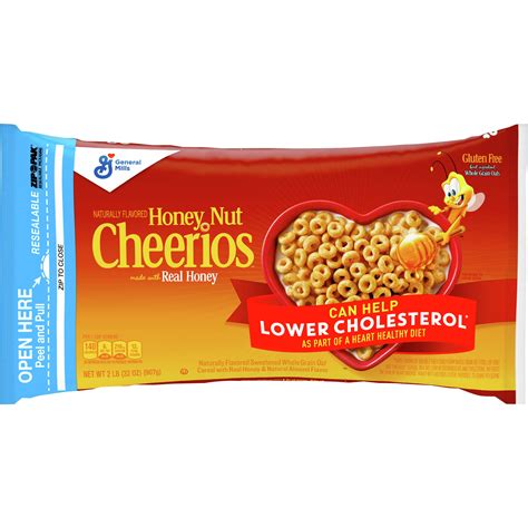 Honey Nut Cheerios Heart Healthy Cereal Oz Resealable Bag Walmart Com