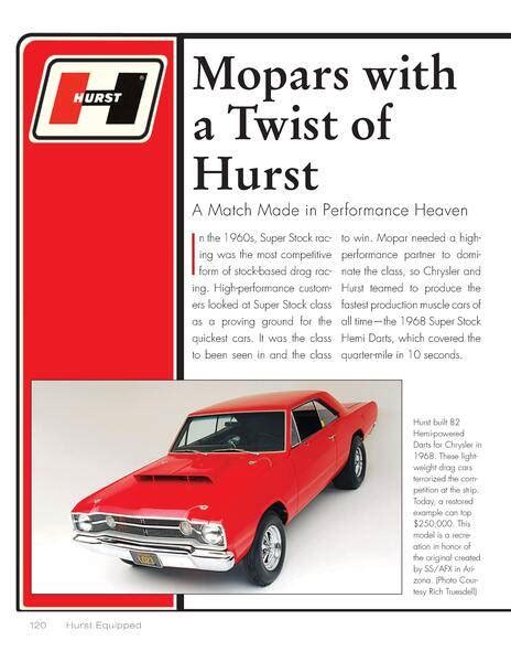 Hurst Equipped Hardcover Book Newsigned By Both Authors Mopar Forums