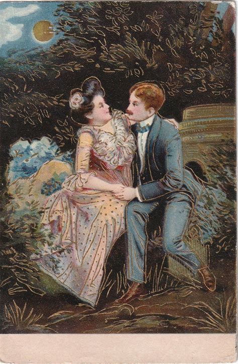 moonlight romance postcard c 1900s ephemera obscura collection in 2022 postcard art