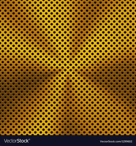 Background With Circular Gold Metal Texture Vector Image