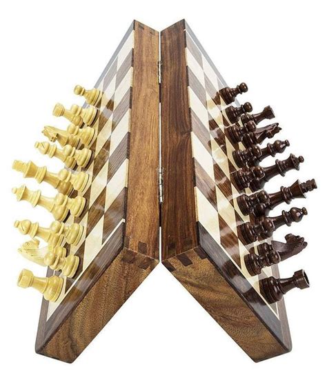Handcrafted Wooden Magnetic Chess 12 X 12 Inch Board Size Made Of