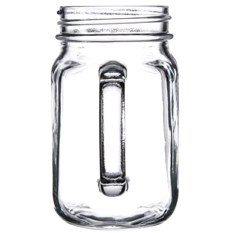 Libbey 97084 16 Oz Drinking Mason Jar With Handle 12 Case