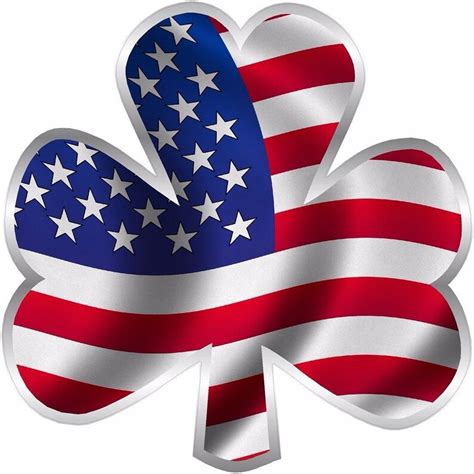 Magnet American Shamrock Decal 3 Flag Lucky Irish Usa Etsy