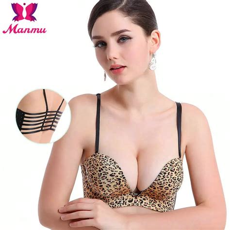 Sexy 6 Back Straps Seamless Deep V Push Up Bra Built In Essential Oil Massage Water Bag Free