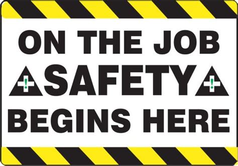 On The Job Safety Begins Here Slip Gard™ Safety Floor Signs Psr730