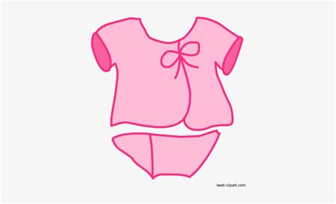 Download Baby Clothes In Pink Color Free Clip Art Baby Dress Clipart