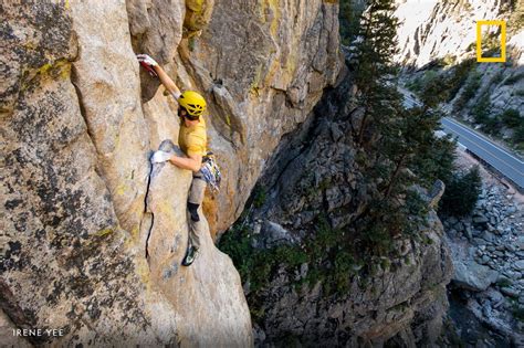 National Geographic On Twitter A Climber Places Gear As He Ascends Up A Wall In Boulder Canyon