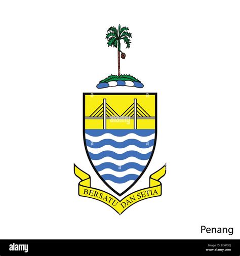Coat Of Arms Of Penang Is A Malaysian Region Vector Heraldic Emblem