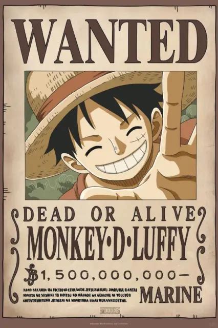 One Piece Wanted Monkey D Luffy New Maxi Poster Cm X Cm Eur Picclick Fr