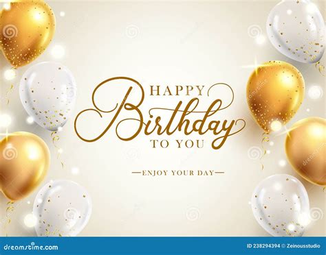 Birthday Elegant Vector Background Design Happy Birthday Typography