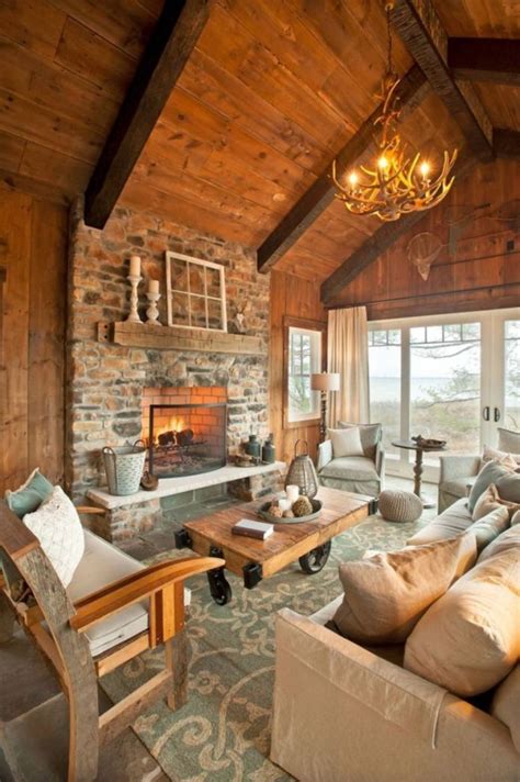 Airy And Cozy Rustic Living Room Designs Ideas 07 Rustic Chic Living