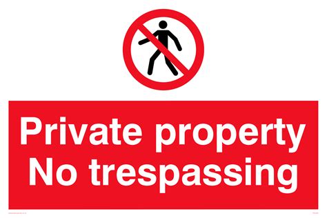 Private Property No Trespassing From Safety Sign Supplies