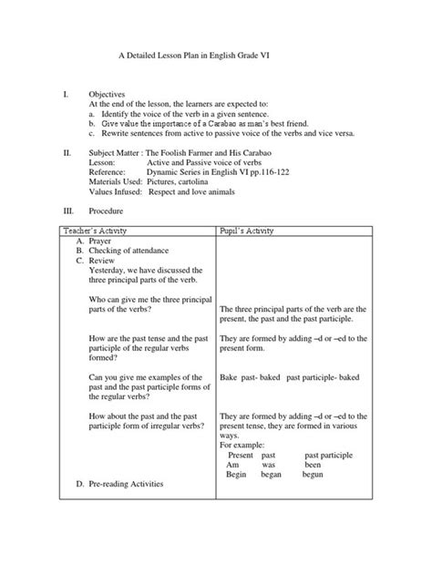 Detailed Lesson Plan In English Grade 3 Noun Alta Mattsons English