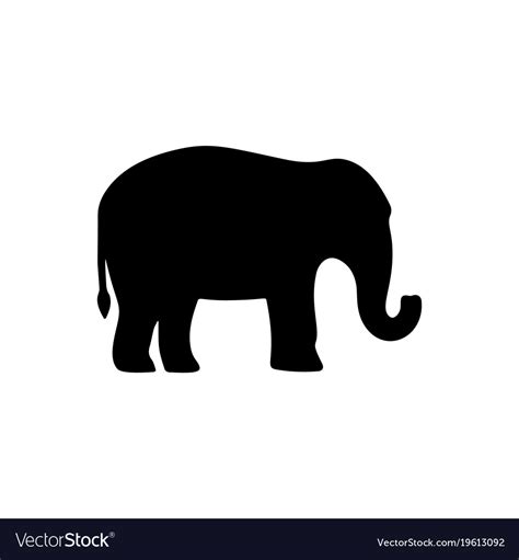 Download Elephant silhouette for natural design Royalty Free Vector