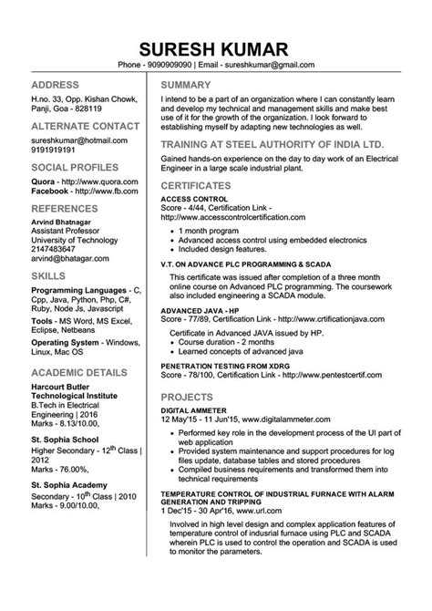 Check out these resume headline samples for different profiles. 32+ Resume Templates For Freshers - Download Free Word ...