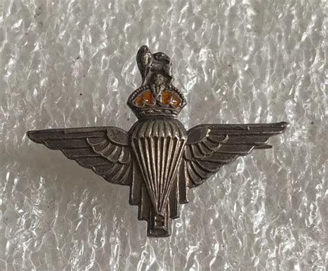 Ww2 Parachute Regiment Airborne Forces Silver And Enamel Lapel Badge