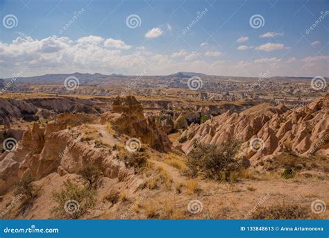 Beautiful Landscape With Unusual Rocks And Mountains In Pink Valley