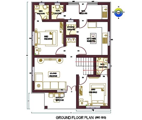 Check spelling or type a new query. 950 Sq Ft House Plan East Facing Direction AutoCAD File ...