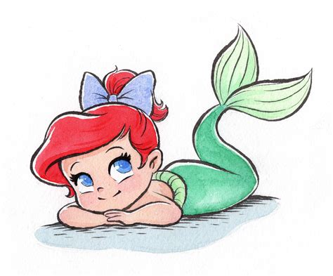 Ariel Minnie Mouse Drawing Png Clipart Ariel Art Baby Ariel Baby