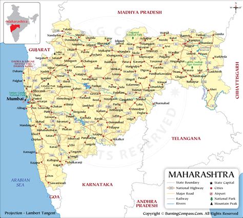 Maharashtra Map And Maharashtra Districts Map