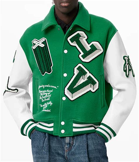Varsity Red And Green Louis Vuitton Letterman Jacket Jacket Makers