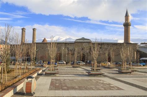Erzurum Ulu Cami Mosque From Erzurum Park View In Erzurum Turkey