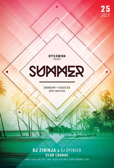 Summer Flyer Template Instagram Graphic Design Instagram Graphic