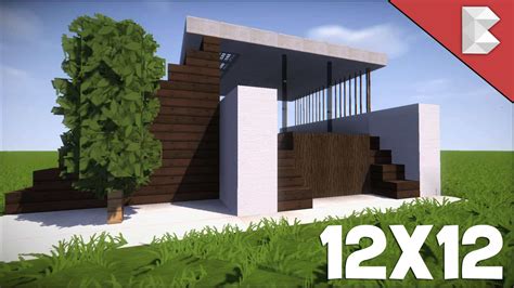 Minecraft 12x12 Modern House Tutorial How To Build Best Small Modern