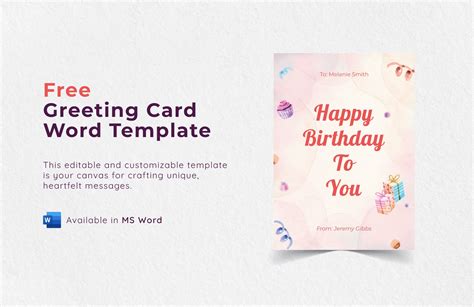 Greeting Card Template In Word Free Download
